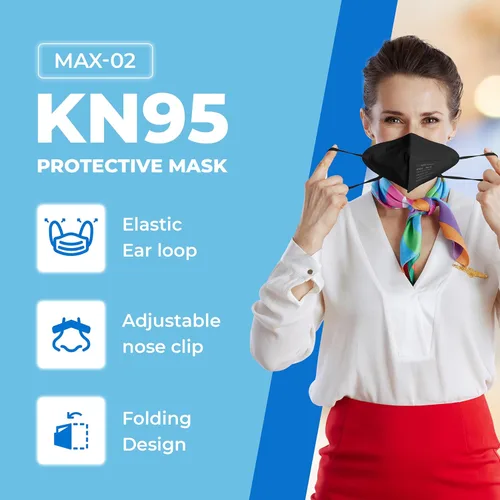 Miniatura 2 de Lyka Distribution KN95 Face Masks - 50 Pack - 5 Layer Protection Breathable KN95 Face Mask with Comfortable Elastic Ear Loop
