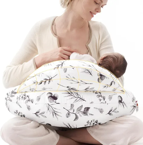 Miniatura 8 de Momcozy - Almohada de lactancia original con valla de seguridad innovadora, más ancha para mayor soporte a mamá y bebé, facilita la lactancia manos