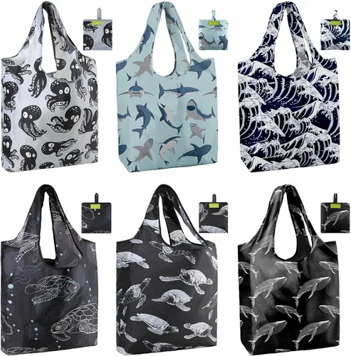 Miniatura 43 de Bolsas de la compra de animales reutilizables plegables bolsas de comestibles