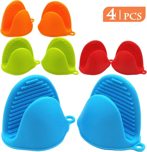 Miniatura 8 de NEPAK 4 pares de agarres de silicona para cocinar y hornear