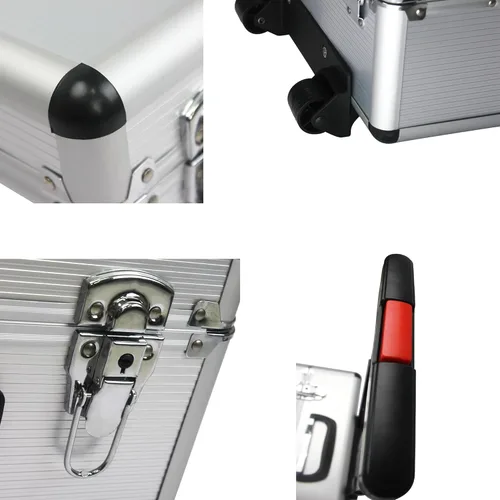Miniatura 6 de Juego de herramientas básicas de 899 piezas, caja de aluminio con carrito completo, juego de herramientas de mano para el hogar general, caja