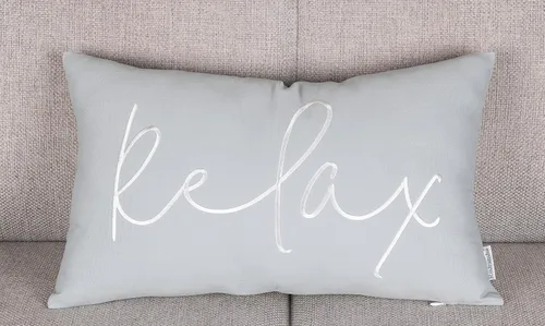 Miniatura 7 de Rudransha Relax - Funda de almohada lumbar bordada, 12 x 20 pulgadas, algodón de huevo de Robins Huevo de petirrojo