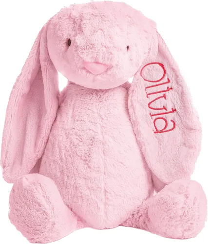 Miniatura 7 de Conejo de peluche súper suave personalizado - Juguetes de animal de peluche para niños - Regalo personalizado con nombre bordado en la oreja