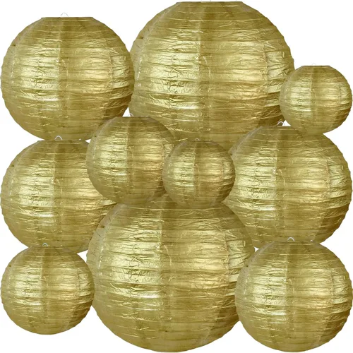 Miniatura 31 de BEISHIDA Faroles de Papel Blancos de 12 Pulgadas Decorativos Chinos/Japoneses Colgantes Redondos de Papel Lámparas para Cumpleaños, Bodas, Navidad