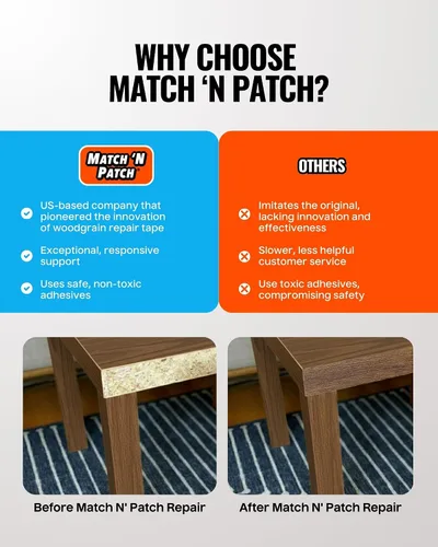 Miniatura 6 de Match 'N Patch Cinta de reparación realista, roble antiguo