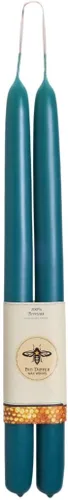 Miniatura 17 de Big Dipper Wax Works Velas cónicas de cera de abeja bañadas a mano color azul cielo, 12 x 7/8 pulgadas, paquete de 2, cera de abeja 100% pura, larga