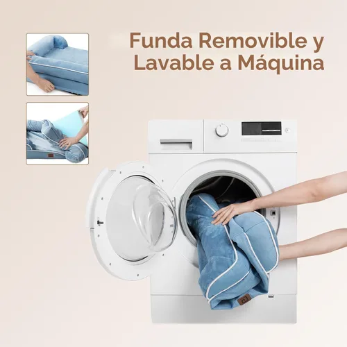 Miniatura 6 de EHEYCIGA - Cama ortopédica XL de perro grande/muy grande, impermeable, de espuma viscoelástica y espuma tipo caja de huevos, bordes elevados, azul