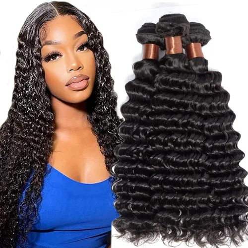 Miniatura 21 de Angie Queen 1 paquetes de cabello humano virgen sin procesar de 10 pulgadas, cabello humano ondulado y húmedo, cabello humano ondulado y natural