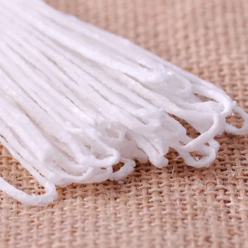 Miniatura 4 de Mecha de vela de cera larga blanca de 10 yardas, núcleo de algodón trenzado plano para lámparas de aceite de bricolaje, suministros de fabricación