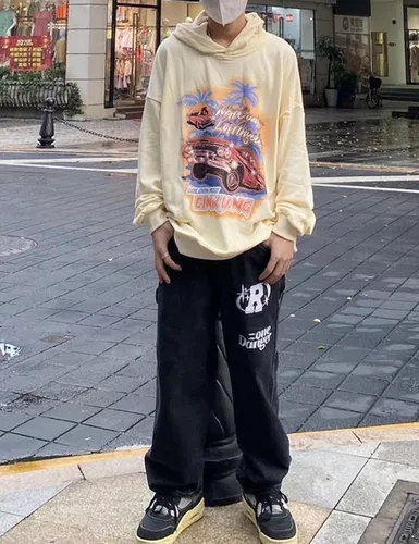Miniatura 6 de Y2k Jeans - Pantalones de mezclilla para hombre, holgados, vintage, gráficos, estéticos, hip hop, pantalones de mezclilla Y2k Fashion Streetwear