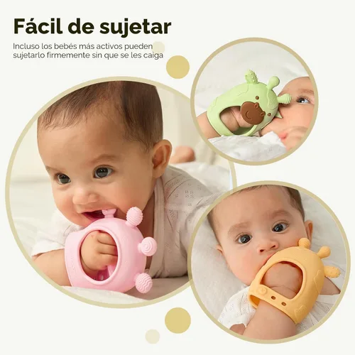 Miniatura 5 de Momcozy Juguetes mordedores para bebés Juguetes para la dentición del bebé Alivio de la dentición del bebé Juguetes mordedores de silicona