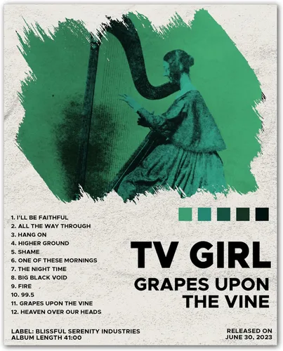 Miniatura 14 de Muerte de una Chica de Fiesta Moody Indie - Póster de Tv Girl - Póster Muerte de una Chica de Fiesta - Decoración de Tv Girl para Dormitorio