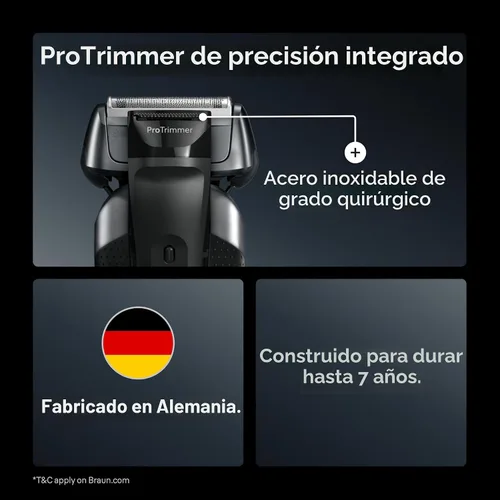 Miniatura 2 de Braun Series 8 8567cc Maquinilla de afeitar eléctrica para hombre, 4+1 elementos de afeitado y recortador de precisión para cabello largo, centro