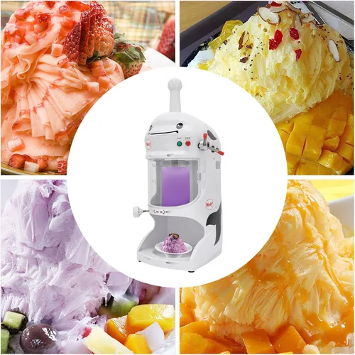 Miniatura 8 de Máquina comercial de cono de nieve de 350 W, máquina de hielo afeitada eléctrica Dolphin, máquina de afeitar trituradora de hielo trituradora