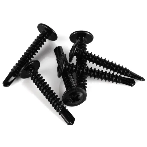 Miniatura 6 de Mellewell Tornillos autoperforantes de cabeza de oblea #8 x 1, tornillos de madera, tornillos de chapa autorroscantes rápidos de cabeza de truss
