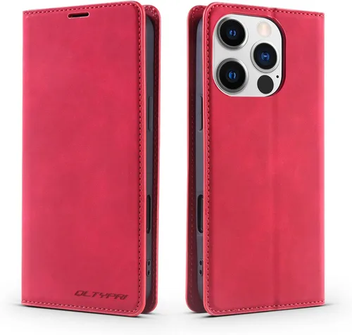 Miniatura 22 de QLTYPRI Funda para iPhone Air, Funda de piel sintética premium TPU parachoques con tarjetero Kickstand adsorción magnética oculta a prueba de golpes