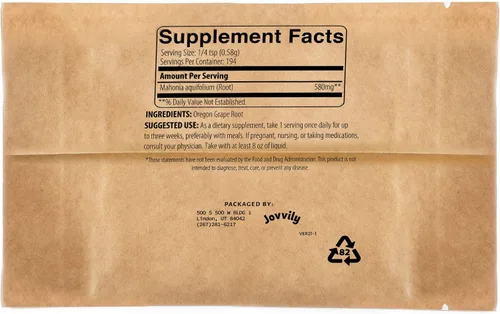 Miniatura 2 de Jovvily Polvo de raíz de uva Oregon - 4 oz - Un solo ingrediente, suplemento herbario