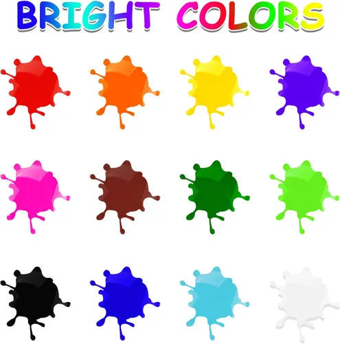Miniatura 2 de Kit de Pintura de Dedos Lavable ABEIER para Niños Pequeños, 12 Colores con Herramientas de Pintura, Pintura Segura no Tóxica, Pintura Segura
