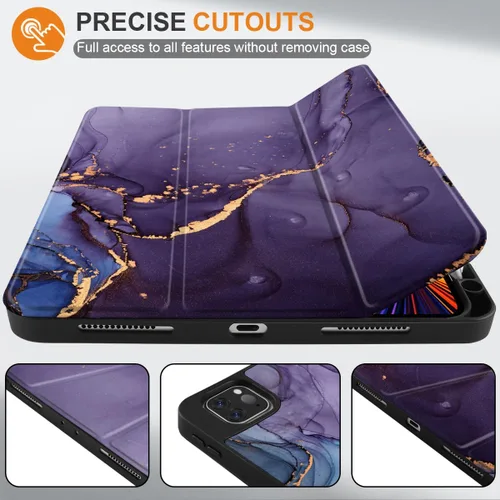 Miniatura 2 de DONGKE Funda protectora delgada para iPad Pro 2022/2021/2020/2018 de 11 pulgadas de generación 4/3/2/1 - Funda protectora delgada - Soporte
