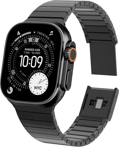 Miniatura 34 de KADES Correa de acero inoxidable compatible con Apple Watch Band Ultra 3/2/1 de 1.73 pulgadas Series 11/10 de 1.81 pulgadas/1.65 pulgadas, Series