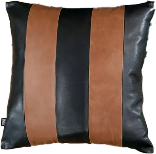 Funda de almohada de piel de cordero – Funda de cojín para sofá – Fundas decorativas para sala de estar o dormitorio, 14 x 14 pulgadas – Negro y