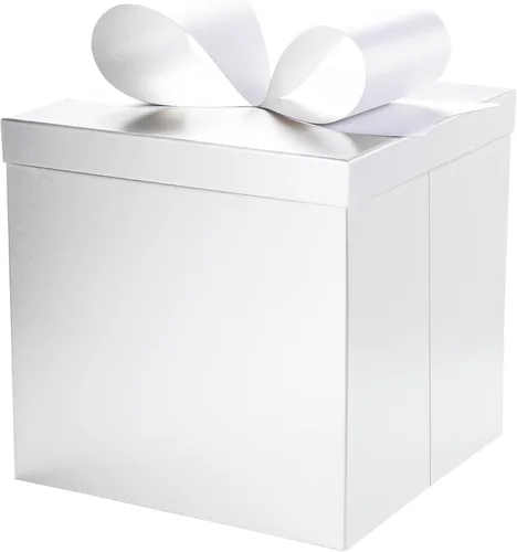 Miniatura 8 de LaRibbons Cajas de regalo grandes con tapas, 10x10x10 pulgadas, cajas de regalo cuadradas de café marrón plegables para cumpleaños, boda, Navidad