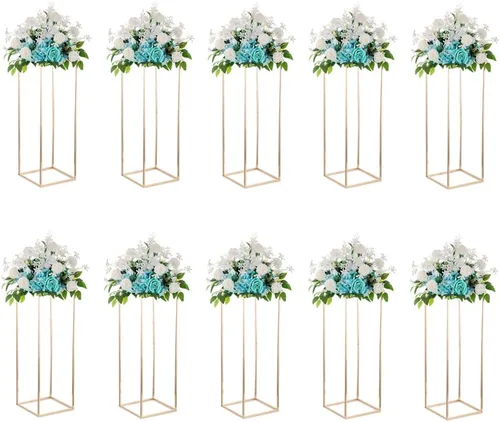 Miniatura 13 de Soporte de pedestal negro para plantas, 2 piezas, soporte de metal para plantas, soporte de flores de 15.75 pulgadas de alto, soporte para flores