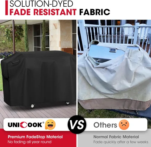 Miniatura 4 de Unicook 5482 Cubierta para parrilla de Blackstone de 36 pulgadas con capucha, cubierta de parrilla de gas plana resistente impermeable para parrilla