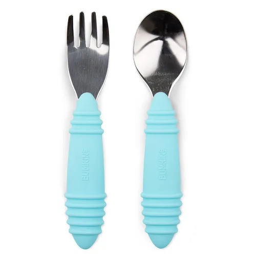 Miniatura 12 de Bumkins Juego de utensilios para bebés, Chewtensils cucharas de silicona para mojar, autoalimentación, destete dirigido por el bebé, aprendizaje