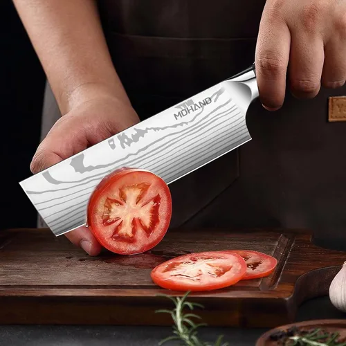 Miniatura 6 de MDHAND Juego de cuchillos de chef con bolsa de rollo, 18 cuchillos de chef profesionales ultra afilados de acero inoxidable de alto carbono