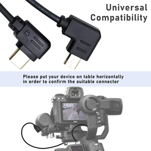 Miniatura 5 de Cable de control RSS, USB-C a Multi-USB Cable de control multicámara para DJI Ronin-SC para Sony A9, A7, A7S, A7S/A7R II, A7/A7R III 11.8 in (arriba)