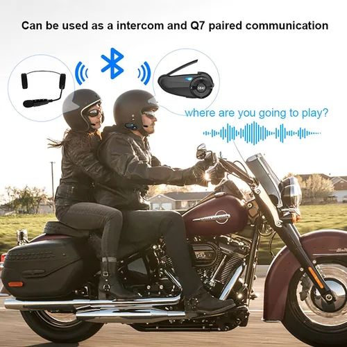 Miniatura 5 de EJEAS Auriculares Bluetooth para casco de motocicleta E1+, altavoz de casco Bluetooth 5.1 con respuesta automática de llamada y función de reducción