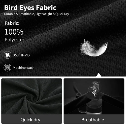 Miniatura 3 de ProtectX Camisas de manga larga de alta visibilidad, camiseta de seguridad reflectante de alta visibilidad para hombres y mujeres, camisa