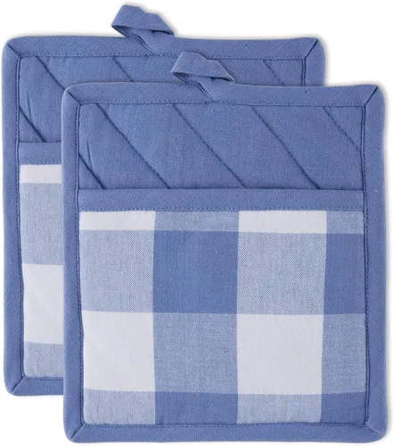 Miniatura 29 de DII Buffalo Check Kitchen Collection, juego de cocina clásico de granja, agarradera, blanco y negro, 2 piezas