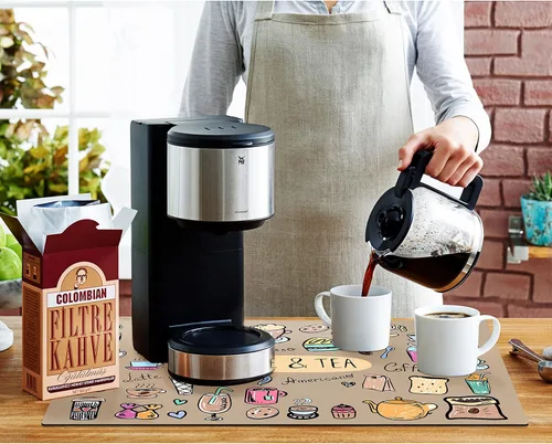 Miniatura 8 de Alfombrilla Divertida para Cafetera - Bandeja Espresso para Barra de Café Bajo Alfombrilla para Cafetera, Alfombrilla para Cafetera para Encimera