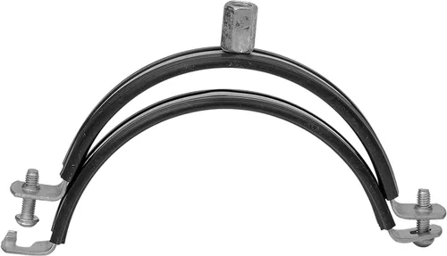 Miniatura 7 de Colgador de tubo galvanizado de 3 pulgadas con goma - Abrazadera de montaje de conducto - Soportes de tubo de PVC - Abrazaderas de tubo de metal