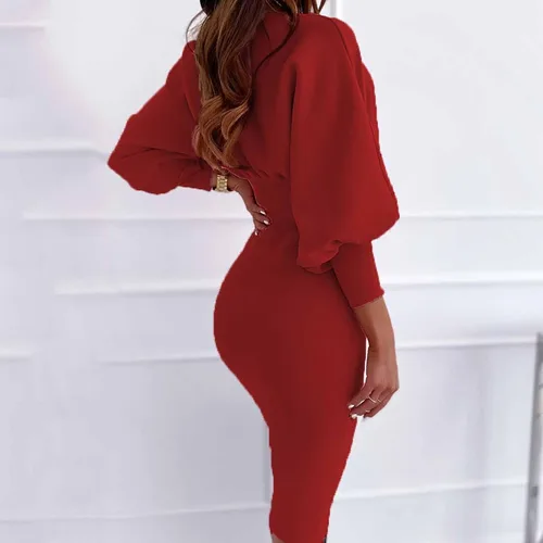 Miniatura 3 de Vestidos de mujer a la moda, casual, de invierno, para mujer, manga larga, para fiesta de noche, mini vestido