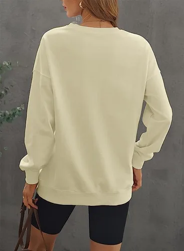 Miniatura 4 de MNLYBABY Camiseta de fútbol de gran tamaño para mujer, divertida sudadera gráfica para el día del juego, casual, mamá, vida, manga larga, tops