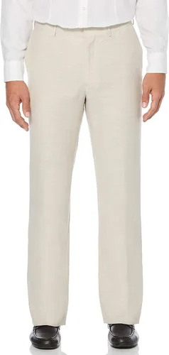 Cubavera Pantalón de vestir de mezcla de lino con frente plano para hombre talla de la cintura 30 - 54 grande y alto