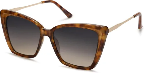 Miniatura 22 de SOJOS Gafas de sol polarizadas de moda para mujer, retro, de gran tamaño, cuadrado, ojo de gato, gafas de sol con protección UV SJ2206
