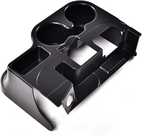 PIT66 Soporte para taza de consola central, compatible con Dodge Ram 1500 2500 3500 2003-2012 negro mate 6L3Z-18264A01-B