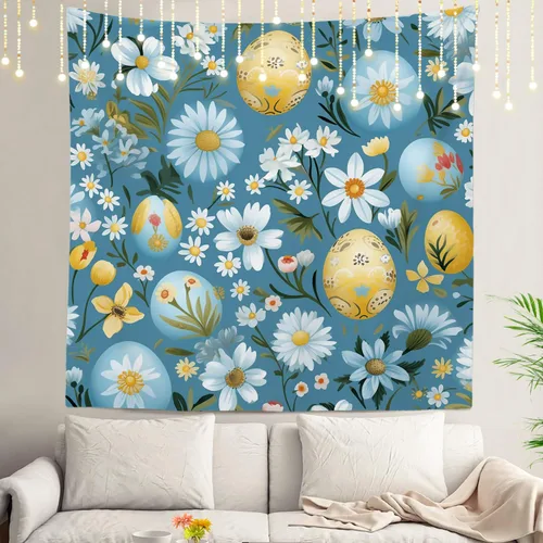Miniatura 118 de Shrahala Tapiz de pared con paisaje de lago de otoño, bosque amarillo, para colgar en la pared, tapiz grande, decoración de fibra de poliéster