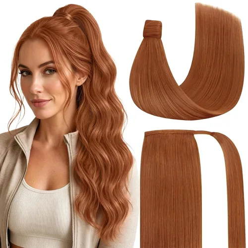 Miniatura 14 de Ve Sunny - Extensión de cabello humano real con pinza, extensiones de cabello lacio con clip, color marrón moca, 20 pulgadas, 2.82 oz