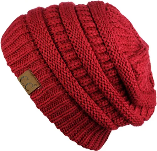 Miniatura 196 de C.C Trendy Warm Chunky Soft Stretch Cable Knit Beanie