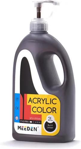 Miniatura 13 de MEEDEN Pintura acrílica azul cerúleo con tapa de bomba, 1/2 galón (2 litros/67.6 onzas), cuerpo suave, no tóxico, color rico en pigmentos, perfecta