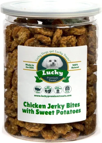 Miniatura 11 de Lucky Premium Treats Bocaditos de carne de res – Golosinas para perros pequeños, crujientes y deshidratados para aperitivos y recompensas