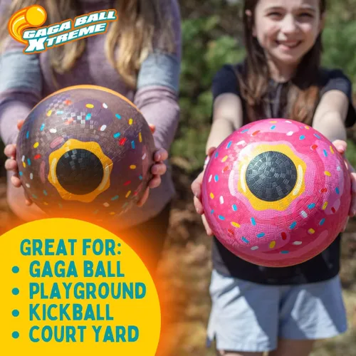 Miniatura 8 de SCS Direct Gaga Ball - Pelotas para patio de recreo (8.5 pulgadas) con bomba de aire, paquete de goma duradera para recreo, dodgeball, kickball