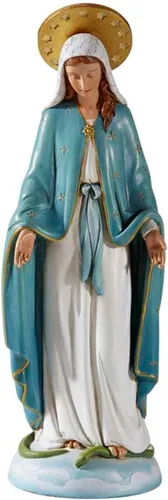 Miniatura 8 de Avalon Gallery Figuras inspiradas en Hummel pintadas a mano, figura católica tallada, 8 pulgadas, Divine Mercy Divina Misericordia