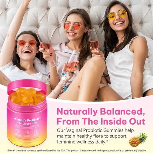 Miniatura 7 de Paquete de 2 gomitas de probióticos femeninos, probiótico vaginal para mujeres, gomitas de equilibrio femenino de pH para olor saludable, mejora