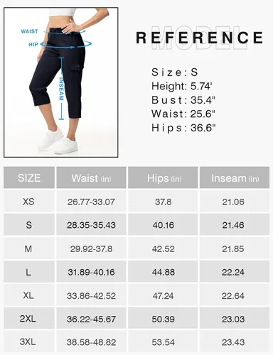 Miniatura 7 de TBMPOY Pantalones capri ligeros de secado rápido para mujer, con bolsillos tipo cargo, resistentes al agua, pantalones de viaje casuales al aire